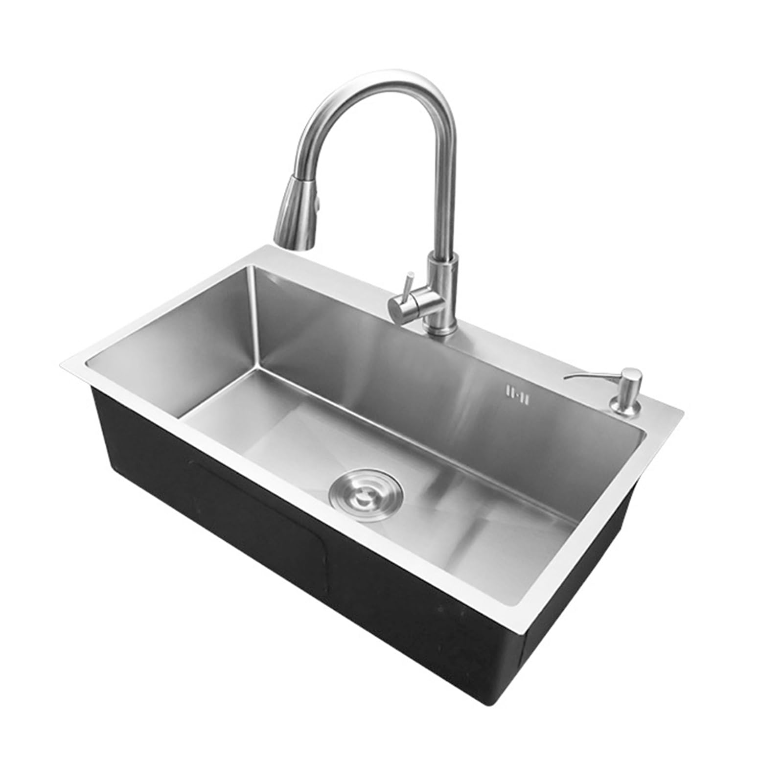 TAXXII Drop in Workstation Kitchen Sink, Dual Mount Stainless Steel Sink Single Bowl, Prep & Utility Washing Hand Basin (60X45cm/23.6X17.7in)