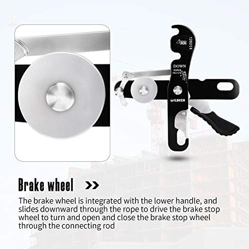 Wildken Climbing Stop Ascender Rappelling Descender Belay Devices for 10-12mm Rope Climbing Belaying and Rappelling Gear for Rock Climbing Mountaineering Tree Arborist Peak Rescue - Thumbnail 3