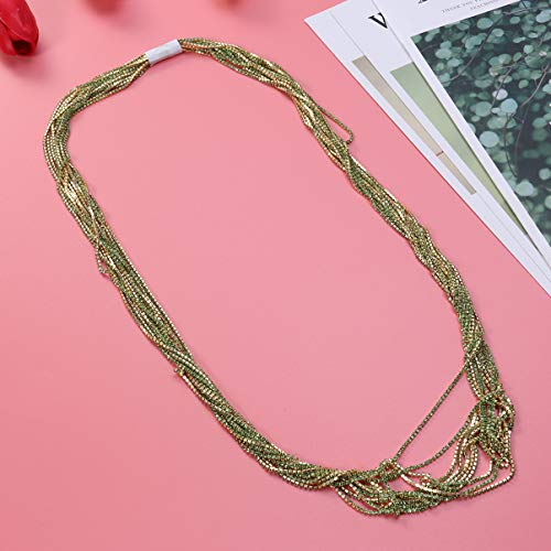 Healifty Greenery Garland Green Decor 10m Crystal Rhinestone Close Chain Clear Trimming Claw Chain Trim Sewing Craft for Cloth Jewelry DIY 2mm (Green) Rhinestone Embellishments Green Rhinestones - Image 3