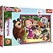 Trefl, Masha e Orso And The Bear 24 Maxiteile, für Kinder ab 3 Jahren Puzzle Maxi, Multicolore, 14301