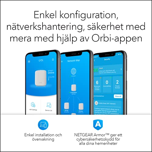 Netgear Systeem WiFi 6 Mesh Orbi (RBK353), 3 stuks, WLAN-router 6 AX1800, wifi van de nieuwe generatie, wifi tot 1,8… - Afbeelding 7