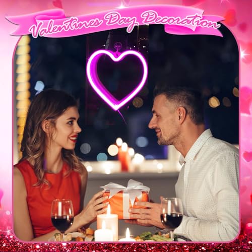 Easter-Basket-Stuffer-for-Teens-Adults-Pink-Room-Decor-Neon-Sign-Valentines-Day-Decorations-Gifts-for-Her-Women-Girlfriend-Heart-Neon-Light-Window-Table-Wall-Decoration-for-Bedroom-Preppy-Home-Dorm-Ro Easter Basket Stuffer for Teens Adults Pink Room Decor Neon Sign Valentines Day Decorations Gifts for Her Women Girlfriend Heart Neon Light Window Table Wall Decoration for Bedroom Preppy Home Dorm Ro