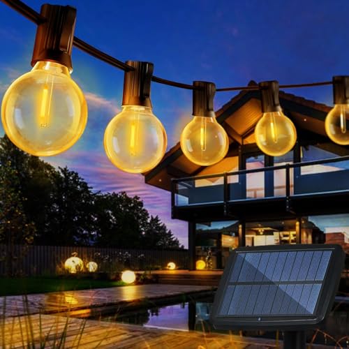 eisaro Guirnaldas Luces Exterior Solar, 20M con 30+2 Bombillas, 4 Modos, IP65 Impermeable y Sensor Solar Mejorado para Jardín, Terraza, Navidad, Fiesta