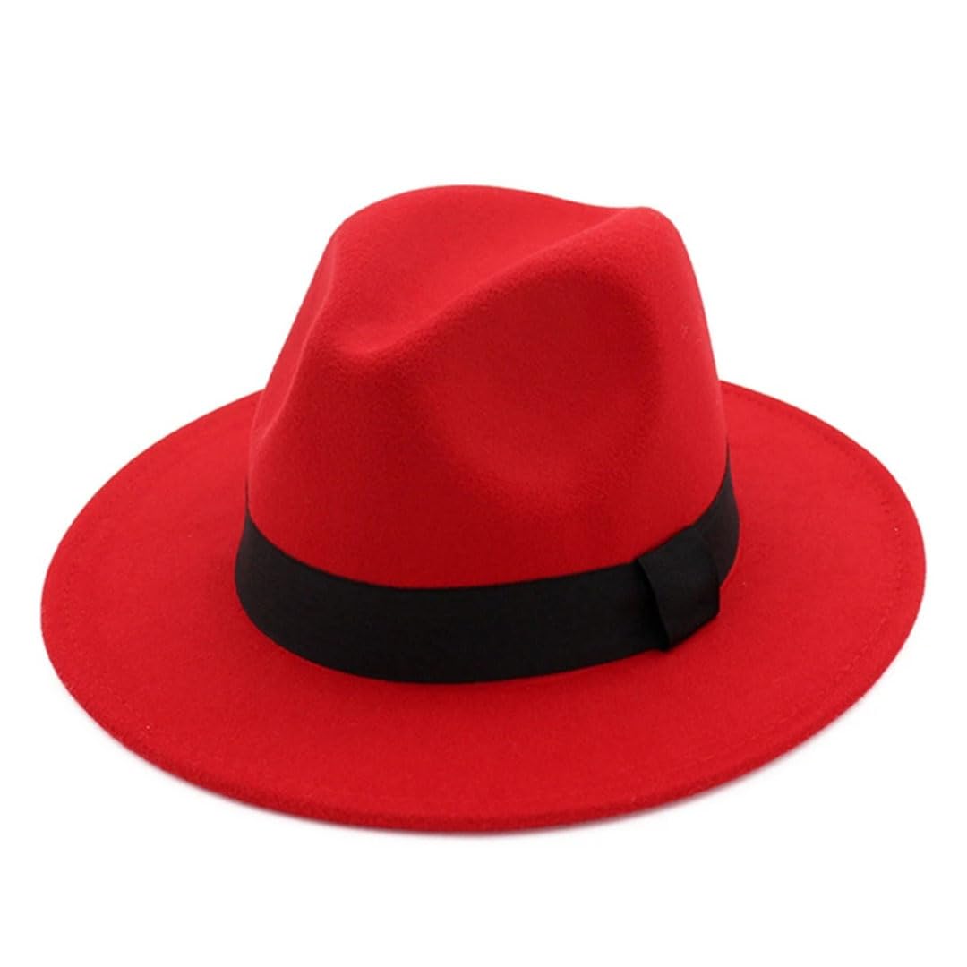 Unisex czapki fedora dżentelmen wełniana czapka szara czapka jazzowa top szerokie rondo zimowa filcowa czapka