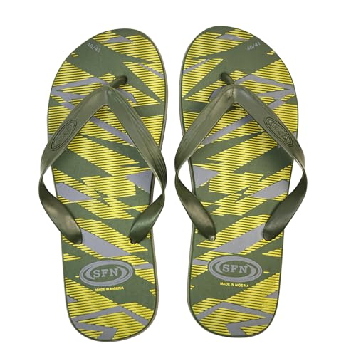 Men's Flip Flops – Quick-Dry, Non-Slip Lightweight Sandals for Beach, Pool, Summer & Outdoor Activities (Dark Green)