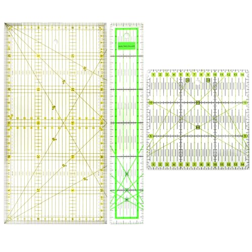 Robusto e durevole: questo righello da sartoria è realizzato in acrilico di alta qualità, infrangibile e durevole. Il design trasparente permette una visione chiara del tessuto, mentre le linee a griglia bicolore rendono le misure facili da leggere, ideale per applicazioni di righello e righello.