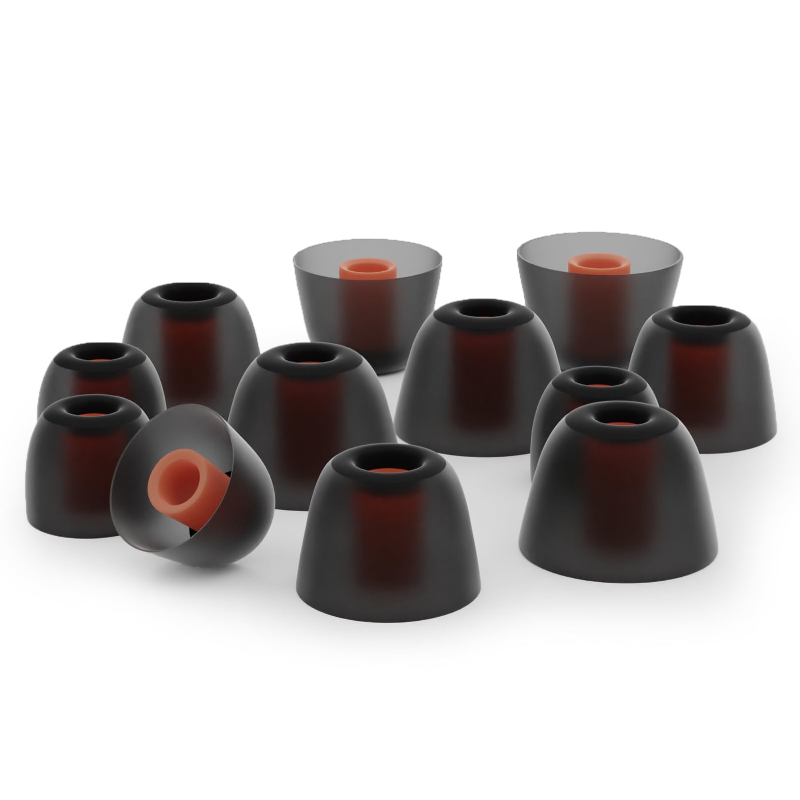Okuli Set of 12 Silicone EarBuds Ear Tips For JBL Tune 230NC TWS, Live Pro+ Earphones in Black - Image 4