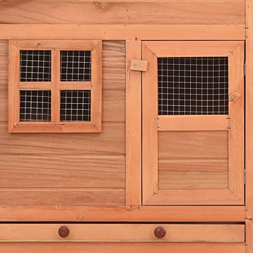 Hühnerstall mit Nistkasten aus massivem Tannenholz – Bild 8