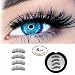 Newest Dual Magnetic False Eyelashes - Ultra-thin 0.2mm Fake Lashes- 3D Handmade Reusable Eyelashes Extension - Soft Natural Look Fiber Eyelashes, No Glue, Ultra Lightweight & Long (1 Pair/4 Pcs)