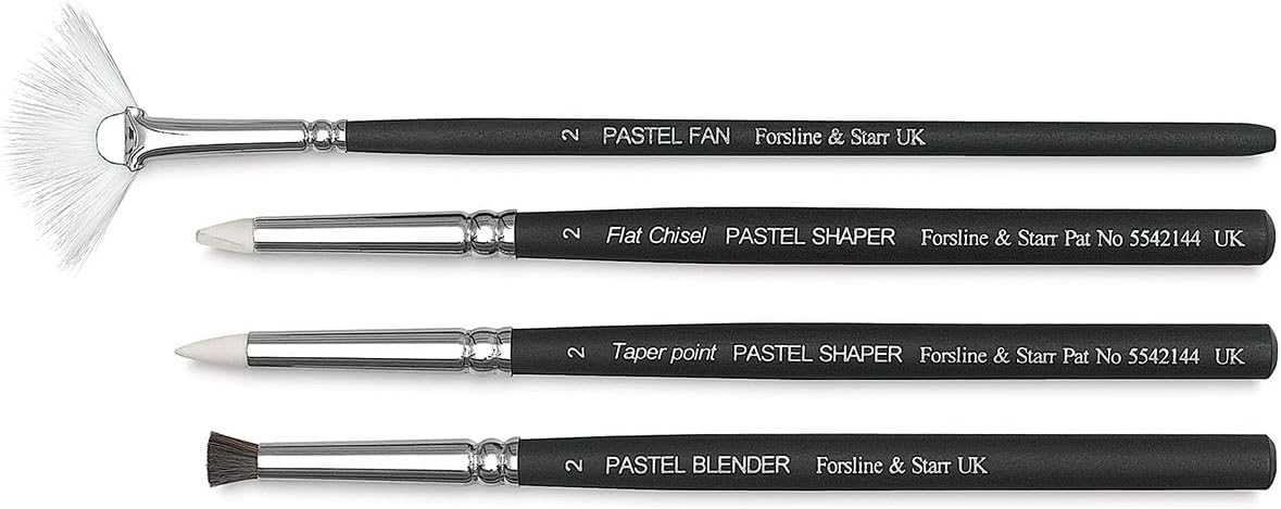 Colour Shaper Soft Ivory Tip Pastel Blending Set - Wallet of 4 (Size 2), White