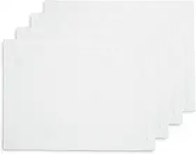 Solino Home Jogo americano branco conjunto de 4 – jogo americano de linho de algodão 48 cm C x 35,5 cm L – jogo americano de tecido lavável na máquina para o dia dos namorados, primavera, inverno e