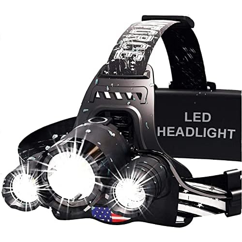 DanForce Headlamp. USB Rechargeable LED Head Lamp. Ultra Bright LUMINUS 1080 Lumen Headlamp Flashlight + Red Light. HeadLamps for Adults, Camping, Outdoors & Hard Hat Light. Zoomable IPX54 Headlight