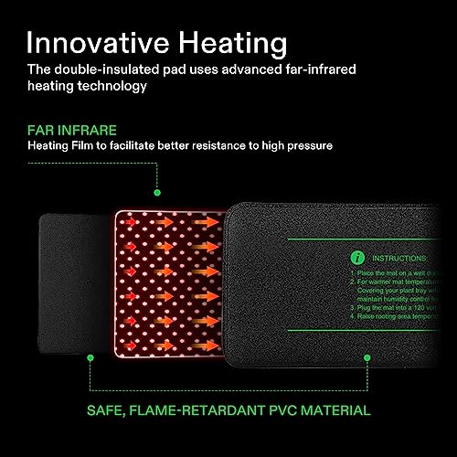 Vivosun 3" X 20" Seedling Heat Mat And Digital Thermostat Combo Set, Ul & Met-Certified Heating Pad For Hydroponic, Kombucha Tea, Brewing, Fermentation & Plant Germination #TOP2