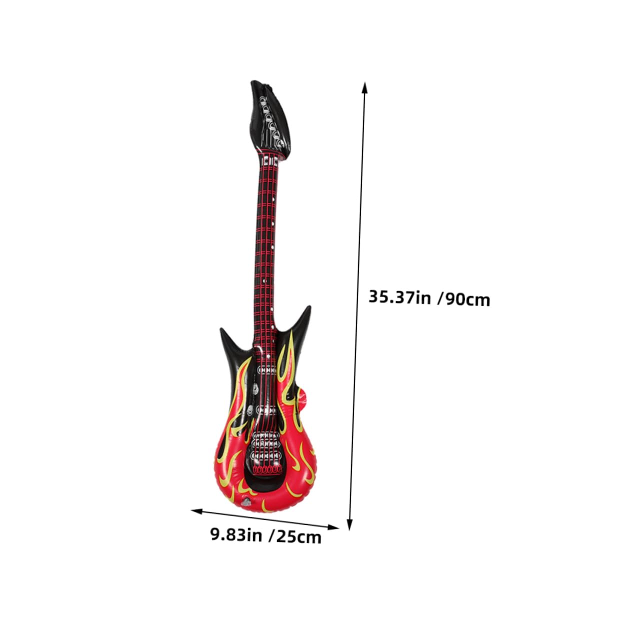 ERINGOGO Air Playing Guitar Toy Music Themed 5pcs Inflatable Rock Guitar PVC Flame Design for Kids