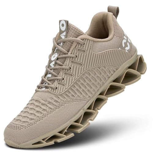 Image of Chopben Men's Running Shoes Blade Non Slip Fashion Sneakers Breathable Mesh Soft Sole Casual Athletic Walking Shoes