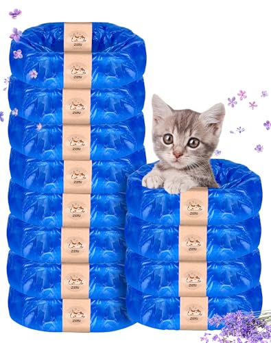 12er Nachfüllkassetten für Katzenklo-Mülleimer Nachfüllfolie für Katzenstreu-Eimer Geruchsdicht Nachfüllbeutel kommpatibel mit allen...