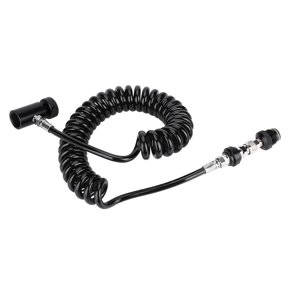 Alomejor Adaptateur Tuyau Bobine à Distance pour Paintball – Raccord Rapide Déconnexion Facile, Compatible CO2 et Bouteilles Haute Pression (3000–4500 PSI), Accessoire Peinture Air Comprimé