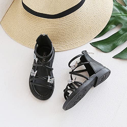 Simple Style Rear Zip Girl's Shoes Rubber Non-Slip Soft Sole Sandals4
