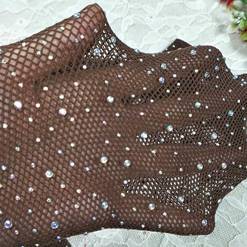 Buauty 2 pcs Sparkly Fishnet Stockings For Women,Rhinestone Fishnets Tights, Fishnet Tights Plus size, Fish Nets Fits All 5