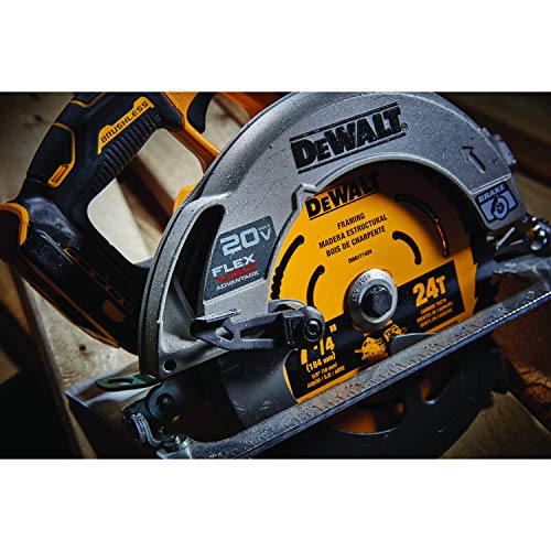 DEWALT FLEXVOLT ADVANTAGE 20V MAX Circular Saw, 7-1/4-Inch, Cordless, Tool Only (DCS573B)