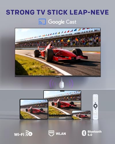 Strong Leap-Neve Streaming Stick Google Tv 4K Uhd Con Porta Ethernet, 2GB Ram + 16GB Memoria, Wi-Fi 6, Android 12, Chromecast Integrato, Assistente Google, Dolby Atmos & Dolby Vision - 3