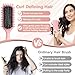 Curl Defining Brush, Boar Bristle Styling Curly Hair Brushes for Combing Shaping Men's and Women's Curls to Reduce Pulling(Pink)