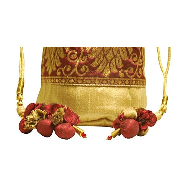 Clean Planet Handcrafted Ethnic Drawstring Women's Potli Bags - Image 5