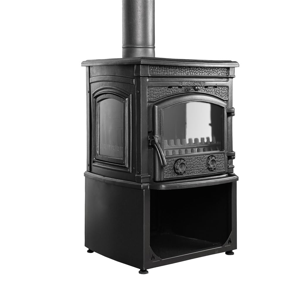 Kaminofen aus Gusseisen mit seitlichen Glasscheiben, hochtemperaturbeständig Deutsch Schott-Robax® - CE-zertifiziert und Öko-Design 2022-9 kW -14YK-ST