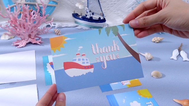 Cruise On Thank You Cards For Crew - 6 Pack Appreciation Cards For Cruise Staff