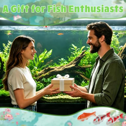 Image of Abaodam 3PCS Floating Fish Ceramic Koi Fish for Pond Fountain Garden Decor | Fake Fish china Glaze Craftsmanship Artificial Small Ceramic Figurines for Bird Bath Outdoor Water Decor