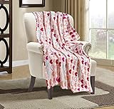Valerian Luxury Velvet Super Soft Light Weight Blanket Prints Fleece Throw - All Year Round Home Decor, Fuzzy Warm and Cozy Throws, Couch and Gift, 50 x 60inch, Isabella Heart