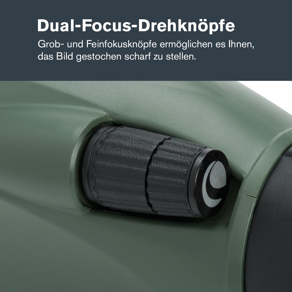 Celestron 52305 Regal M2 20-60x80 mm ED-Spektiv mit abgewinkeltem Zoom, mehrfach vergüteter Optik, BaK-4-Prismen, leichtem Gehäuse aus Magnesiumlegierung und gepolstertem Transportkoffer, grün