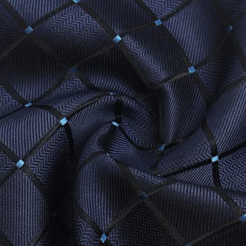 Image of Striped Plaid Polka Dot Mens Tie Formal Necktie Pocket Squares Ties Clips Cufflinks Classic for Men Set