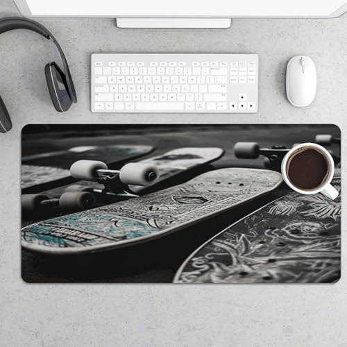 Pad mouse grande de escritorio de goma 30x60 cm miniatura 5