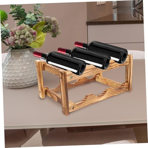 Organizador de vino de escritorio pequeño PRETYZOOM miniatura 3