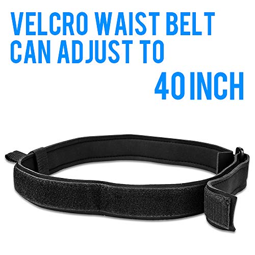 WOLFWILL Swim Resistance Belt Bungee Training Belt - Swim Exerciser Belt with Elastic Tether Storage Mesh Bag for Adults Children Swimmer Amateurs