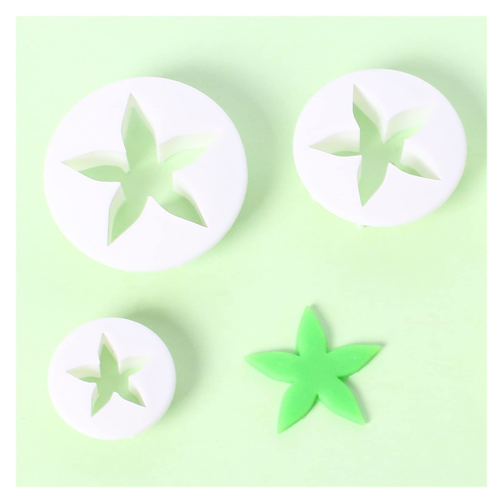 33 Stück Polymer Clay Fondant Kuchen Plätzchen Ausstecher Blatt Schmetterling Herz Blumenform Dekorieren Prägeform Heimwerkerwerkzeuge (Color : Butterfly 3pcs Set)