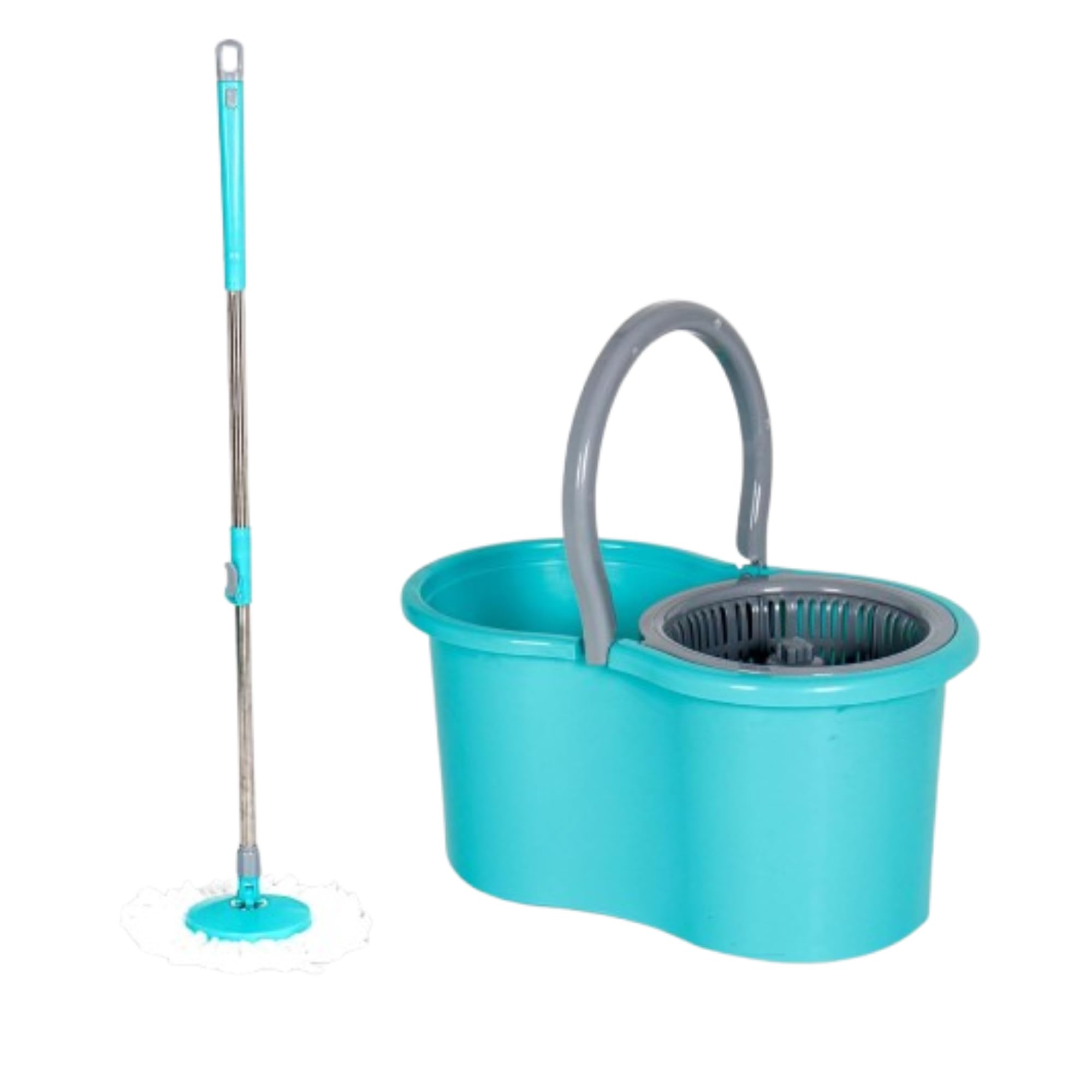 Sumoware Industries Plastic Bucket Quick Spin Mop with 1 Microfiber Wet Dry Mophead Floor Cleaning pocha Extendable Handle Removable Wringer 360° Floor Cleaner Mopping Set (Teal) (B0D5BD2W7H) Amazon Price History, Amazon Price Tracker