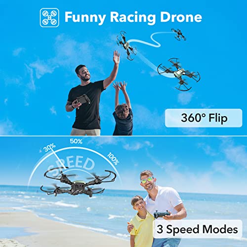 Attop Mini Drone With Camera, 1080P Fpv Camera Drone With 3 Batteries, App-Controlled Foldable Drone W/Altitude Hold, Headless Mode, 3 Speed Modes, One Key Return, Toy Gift For Kids/Adults/Beginners #TOP2