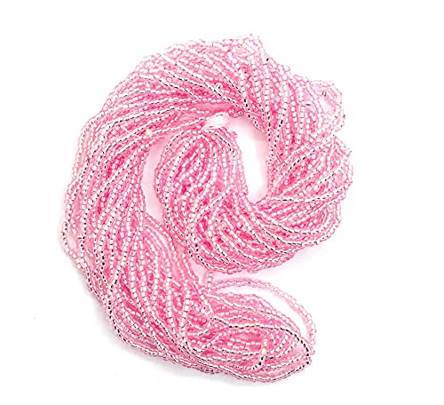 Seed Beads 2 mm Preciosa Ornela Czech 9000 Pieces CZ Glass Beads 11/0 24 on Multiple Strands (Light Pink Silver Insert) - Image 4