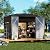 COMHOMA Shed Outdoor Storage Shed Metal,Lockable Doors Tool Sheds with Sloping Roof,Steel Garden Shed with Air Vent for Backyard,Patio,Lawn,Poolside (Brown, 8'x6')
