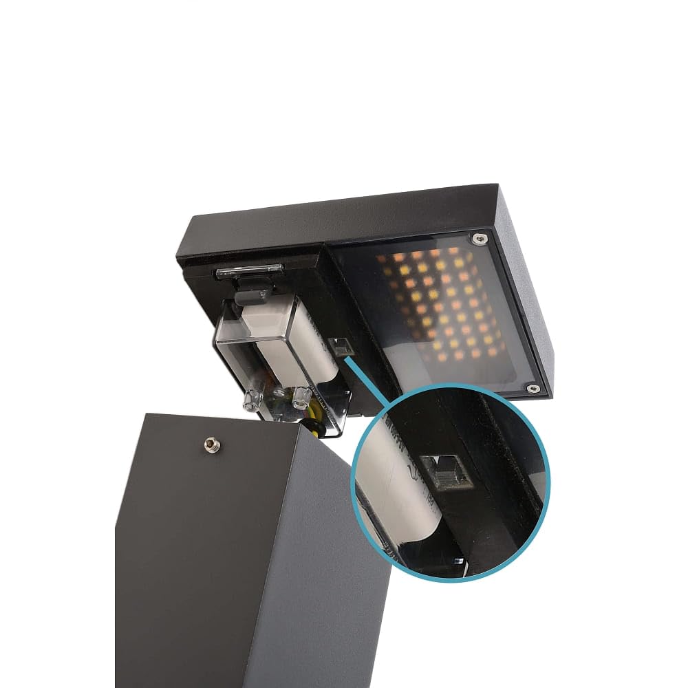 Deko-Light LERNA 600 Colonnina elettrica 2 prese corrente lampione palo LED 7W CCT 3000K 4000K IP65 luce giardino viale 230V 60cm, 733071