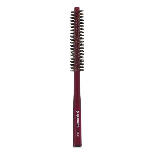 Spornette Mini Styler - Cepillo redondo de cerdas de jabalí de 0.75 pulgadas (#HB-2) para golpes, volumen, peinado, acabado, rizado y ajuste de