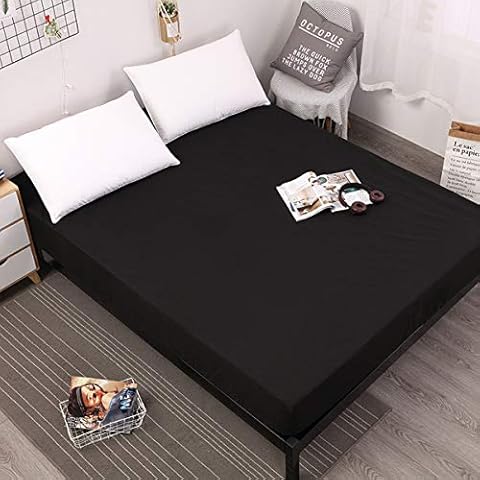 Koongso Twin Size 100% Brushed Microfiber Waterproof Mattress Protector,Terry Surface Fitted Mattress Cover with Elastic Band, Soft Breathable Mattress Cover Noiseless Mattress Pad Cover Cover