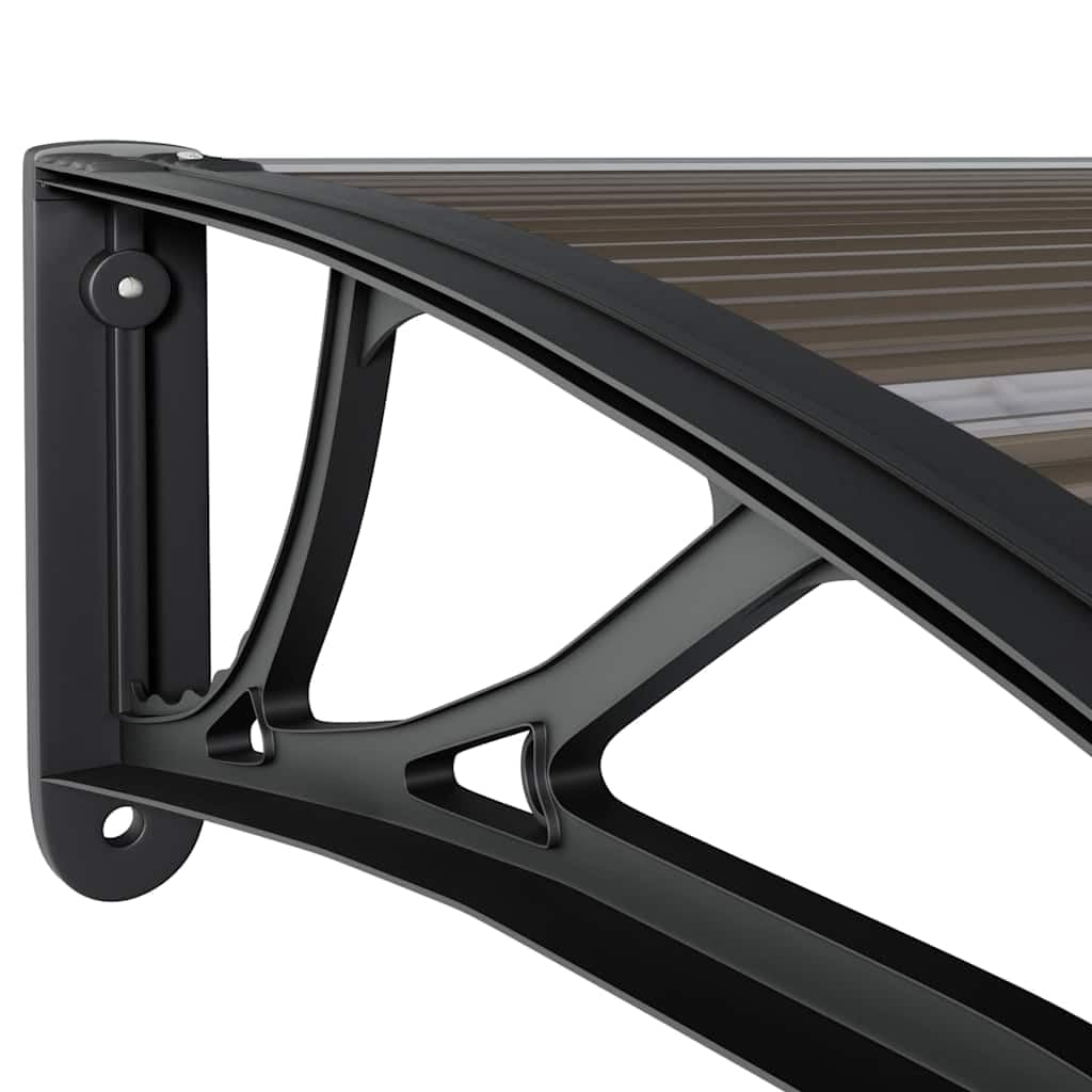 vidaXL Auvent de Porte Noir 200x75 cm PC