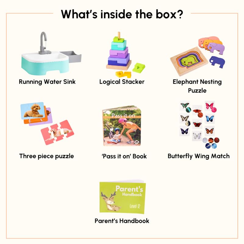 Image of Curious Cub Montessori Learning Wooden Baby Toys | Box 12: 2.3 Yrs+| Montessori Toys for 2+ Year Old | Wooden Puzzles & Baby Toys for 2 Years|Develops Logical Thinking & Visual Skills|Christmas Gift