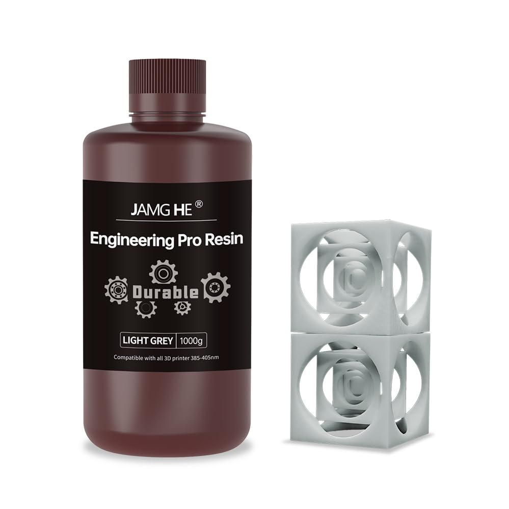 Resina Pro Ingegneria, JAMG HE Resina per stampante 3D aggiornata con resistenza artistica e ingegneristica, non fragile, nuova resina per fotopolimero a cura UV ad alta precisione a basso odore LCD