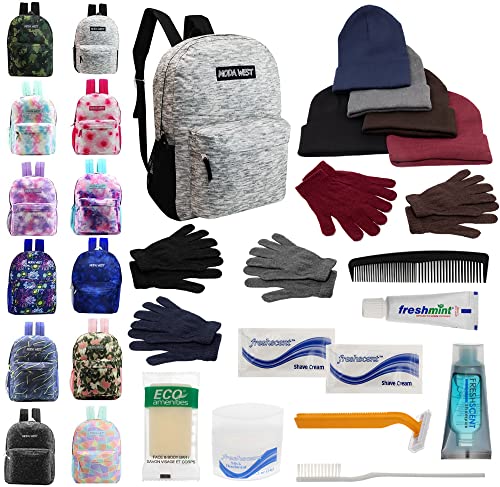 Moda West Bulk Case of 12 Backpacks, 12 Winter...