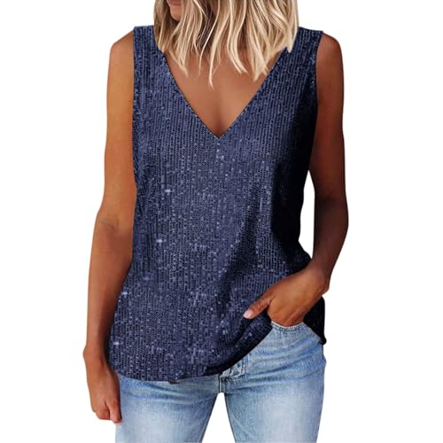 Satin Caraco Col V Débardeur Femme Grande Taille Chic en Coupe Large et Slim Fit