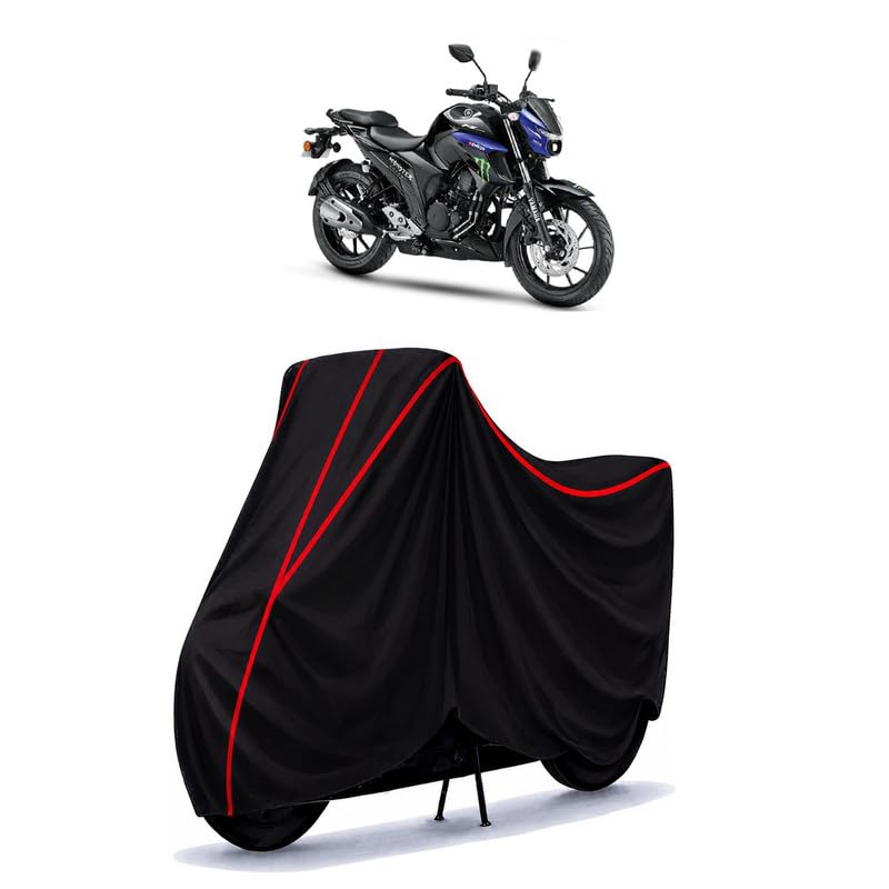 Image of FZ FI Water Resistant Bike Cover for All Motorcycles & Scooters | Heavy Duty Premium Taffeta Fabric | UV Protection, Dustproof, Scratchproof | All Weather Two Wheeler Body Cover with Elastic Bottom